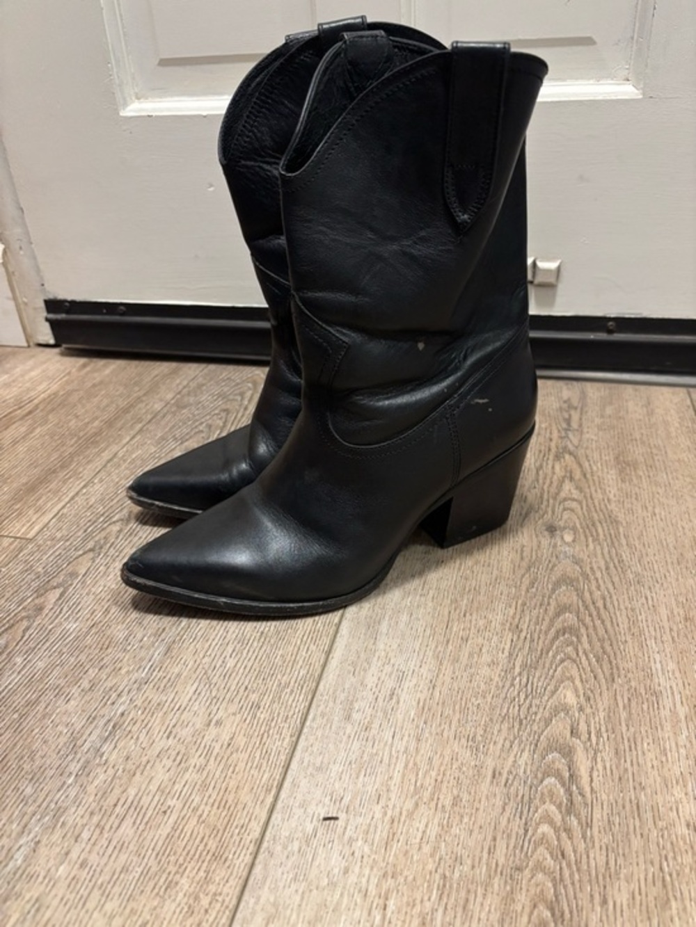 Dante Black Western-Style Mid Heel Women's Boots